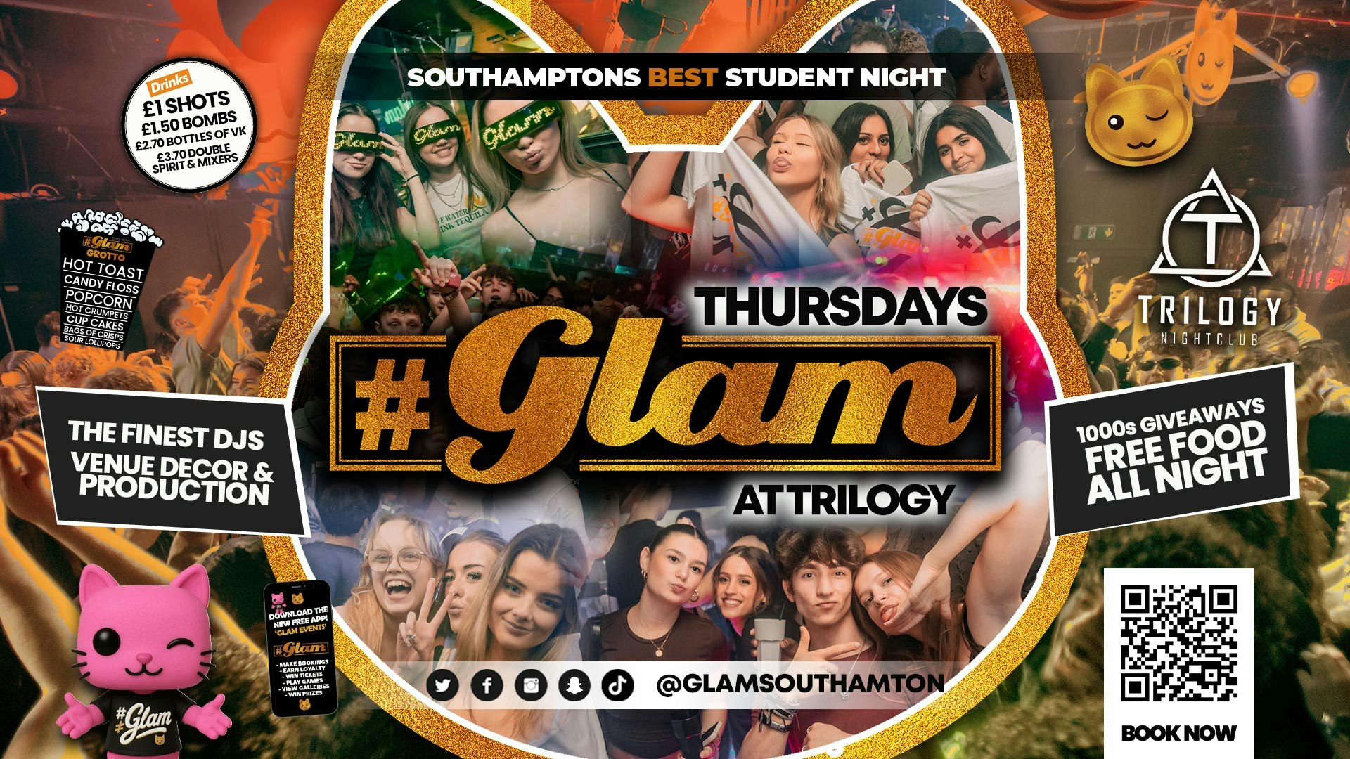 Glam Thursdays | Southampton’s Best Student Night! 😻 £1 Shots All Night! 🥃