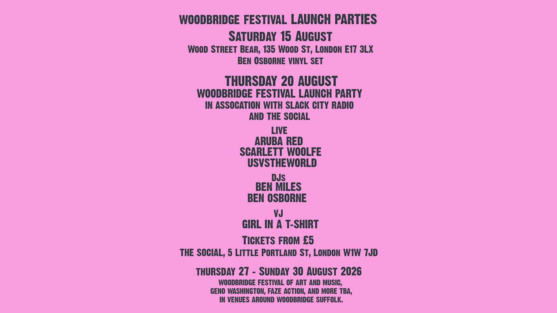 Woodbridge Festival of Art and Music Launch Party