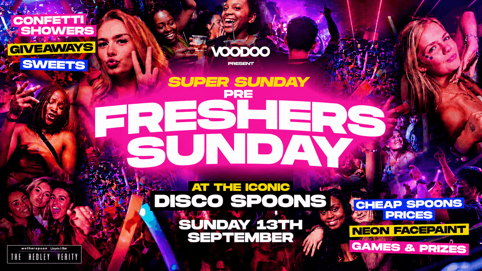 PRE Freshers Sunday  Part 1 -13th September @ Disco Spoons!