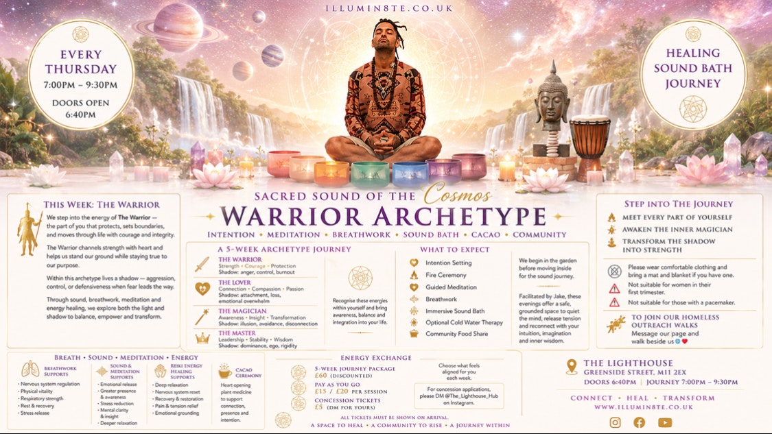 Illumin8te | Sacred Sounds Of The Cosmos | Archetypes | (Sound Bath 3rd September ) @ THE LIGHTHOUSE 7PM