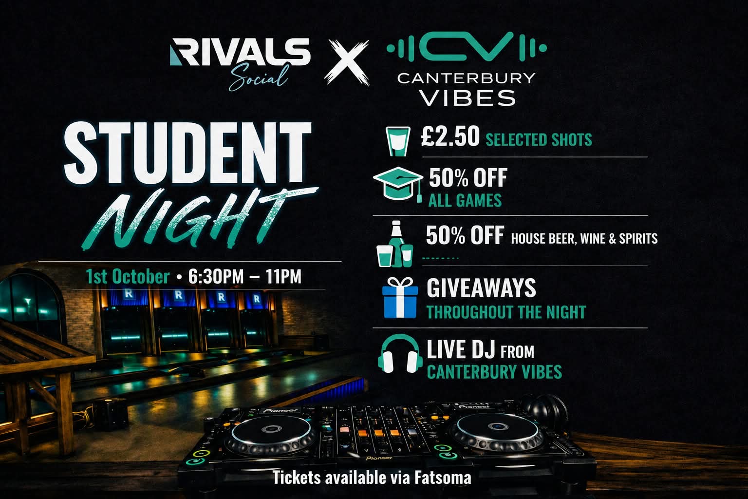 Student Night Event @ Rivals Social Canterbury