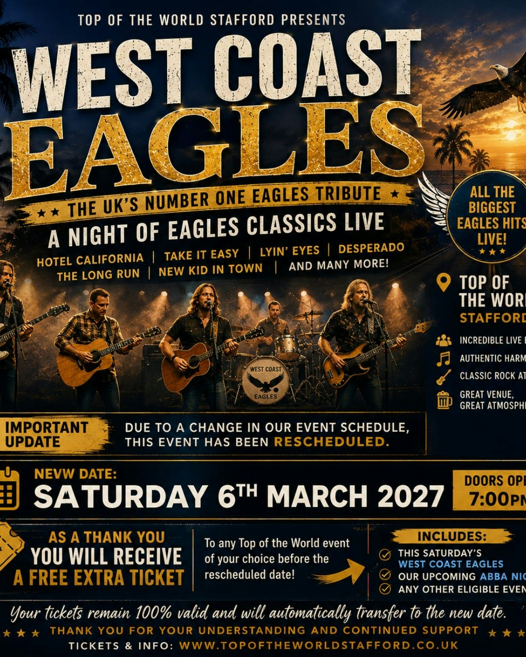 West cost Eagles – The uks number one Eagles tribute