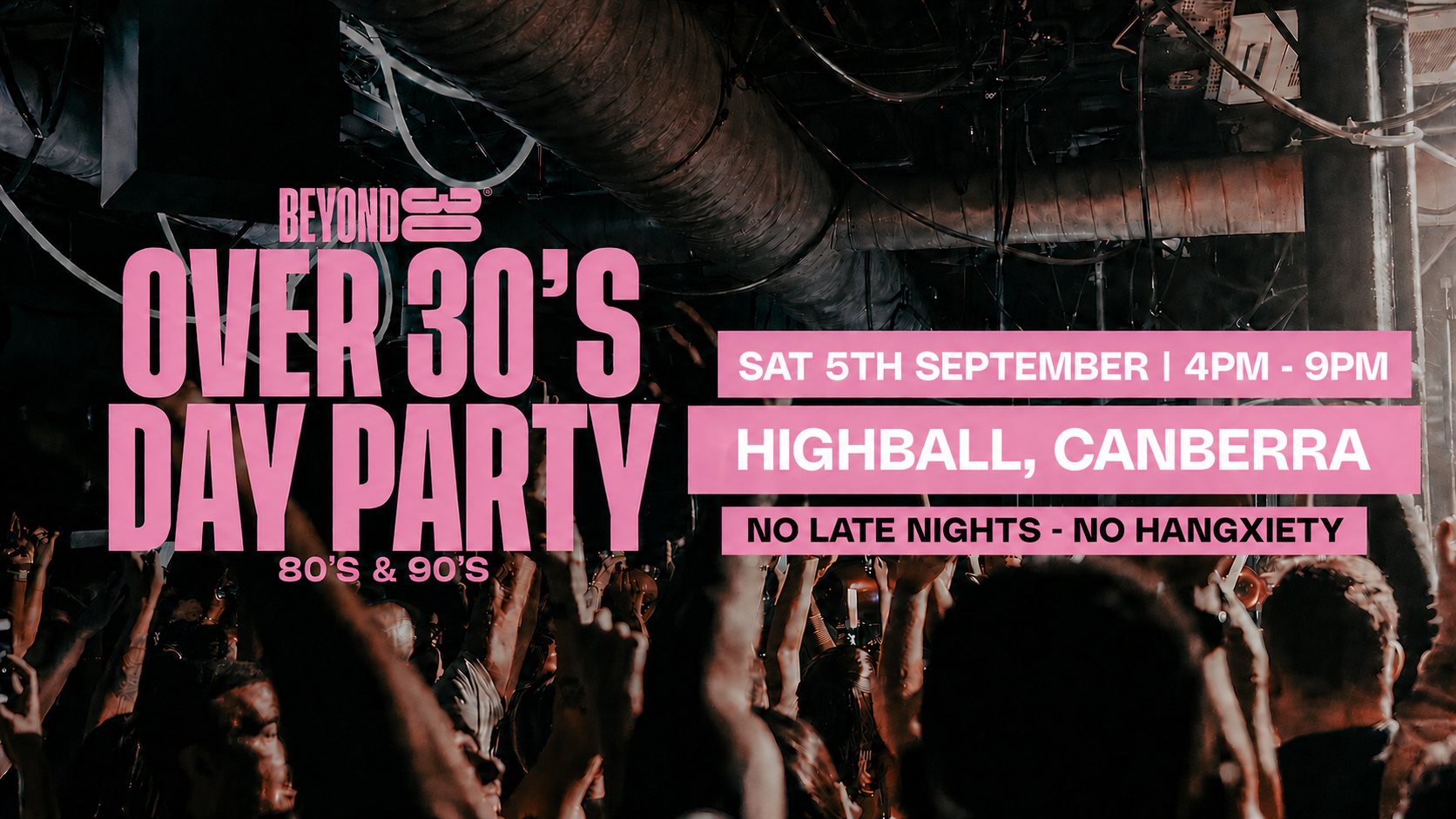 80s & 90s Over 30s Daytime Clubbing  – CANBERRA🕺🏽