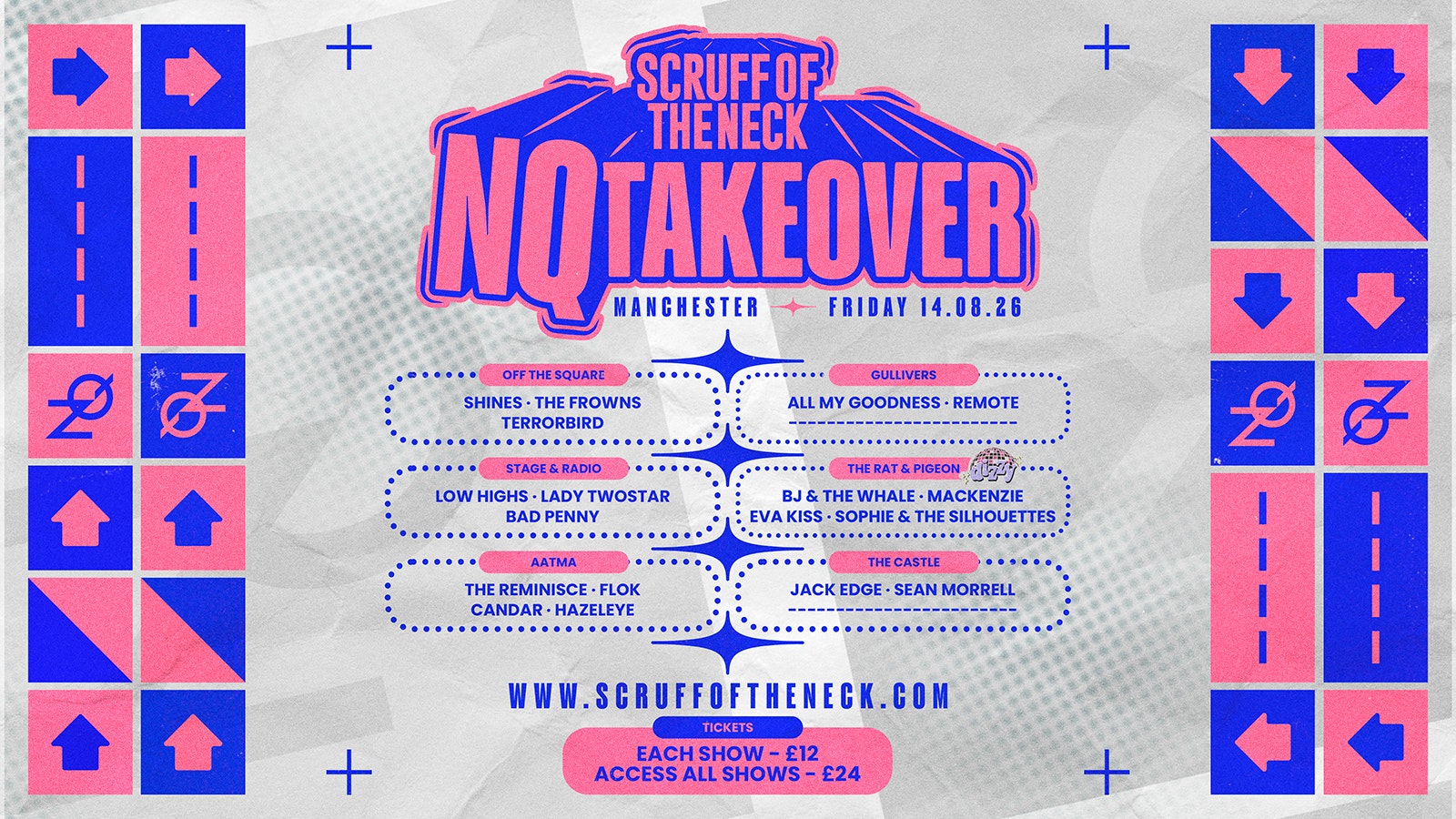 Scruff of the Neck’s NQ Takeover, Various Venues