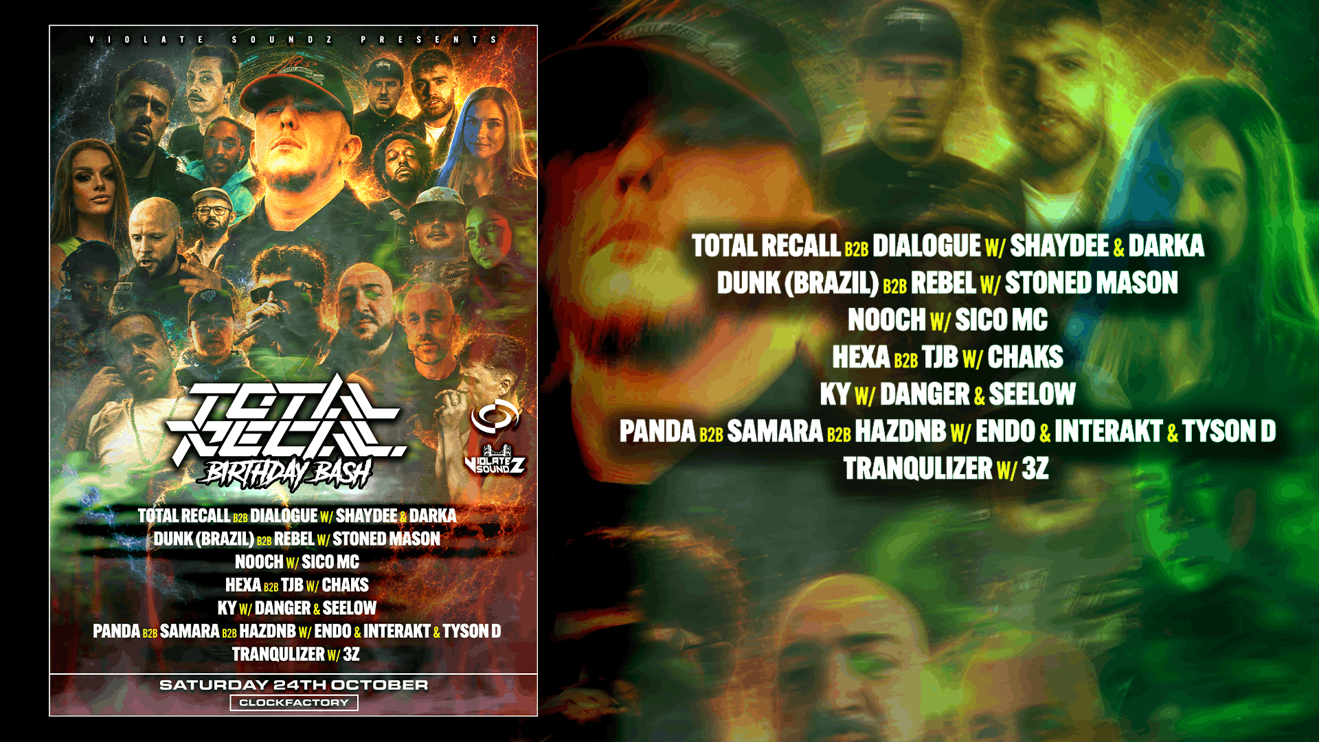 Violate Soundz presents: Total Recall’s Birthday Bash