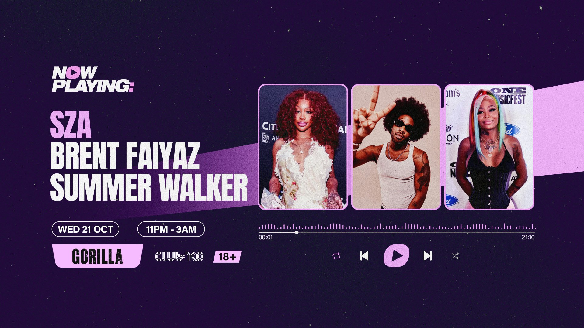 NOW PLAYING: SZA, Brent Faiyaz & Summer Walker