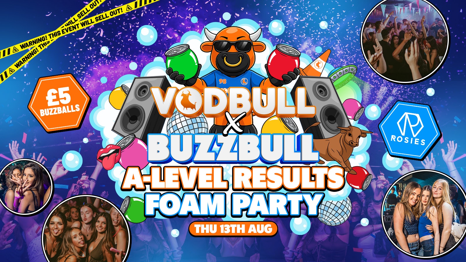 A-LEVEL RESULTS : VODBULL X BUZZBULL, at Rosies Birmingham!!  🧡 13/08