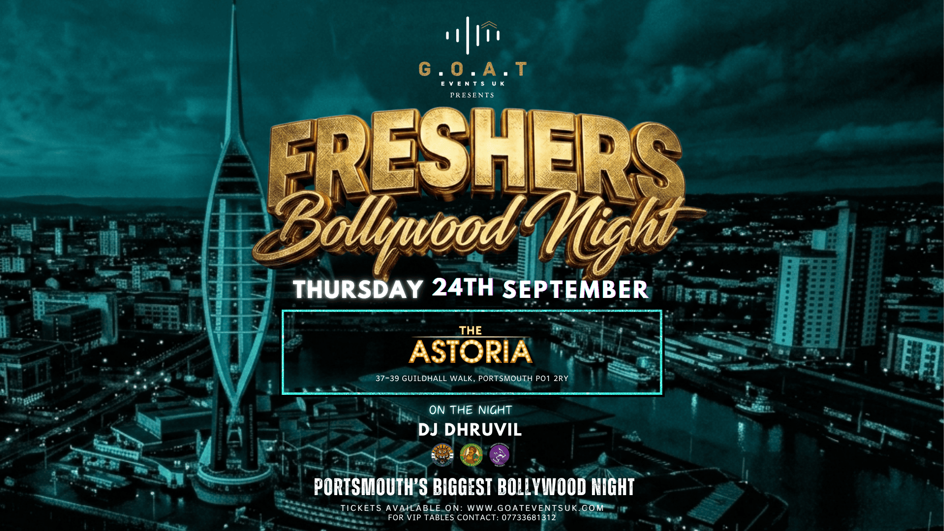 PORTSMOUTH – THE BIGGEST BOLLYWOOD FRESHERS WELCOME PARTY – MASSIVE TAKEOVER | 24TH SEPTEMBER