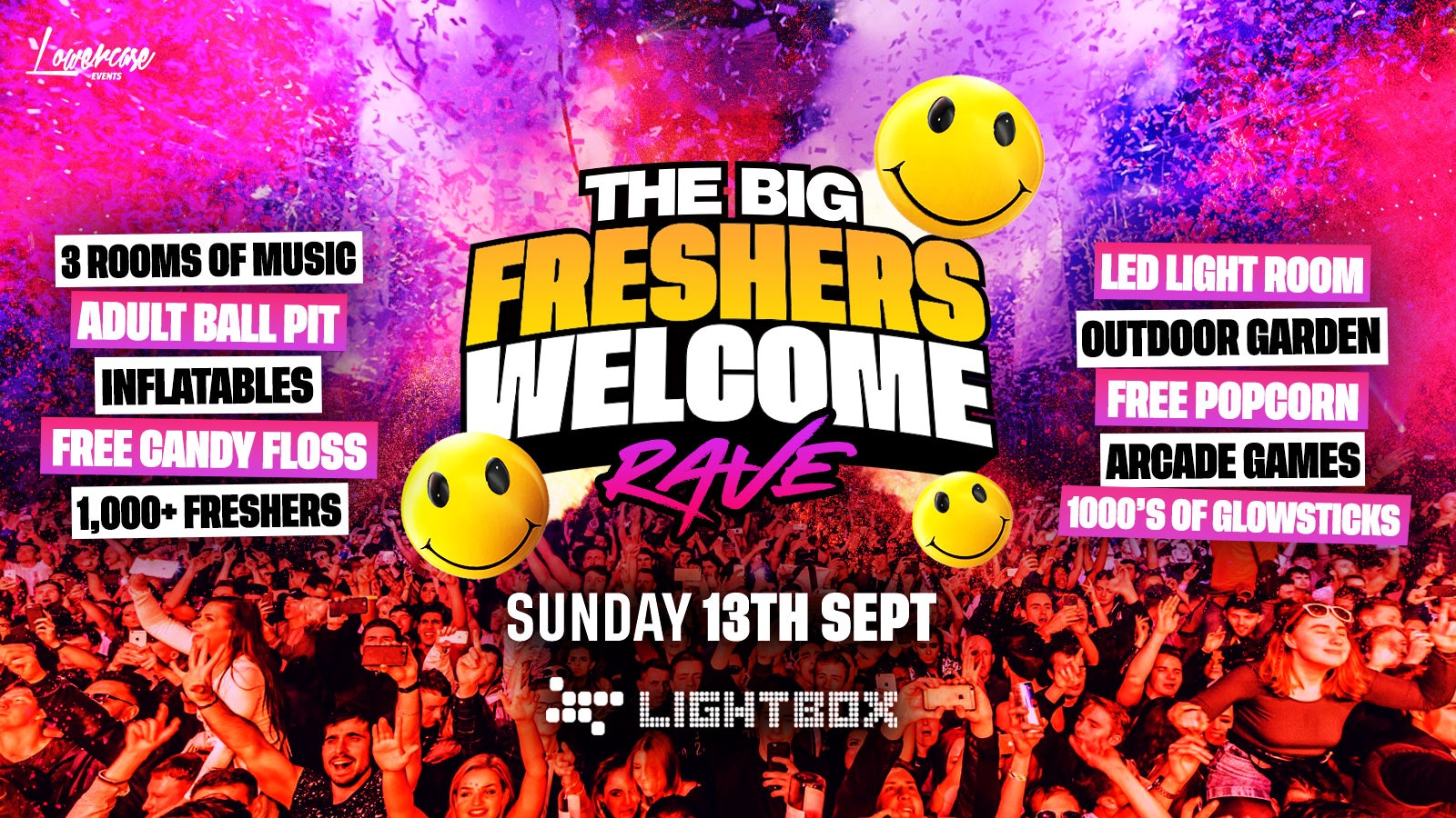 THE BIG FRESHERS WELCOME RAVE @ LIGHTBOX! 🎉 – LONDON FRESHERS WEEK 2026