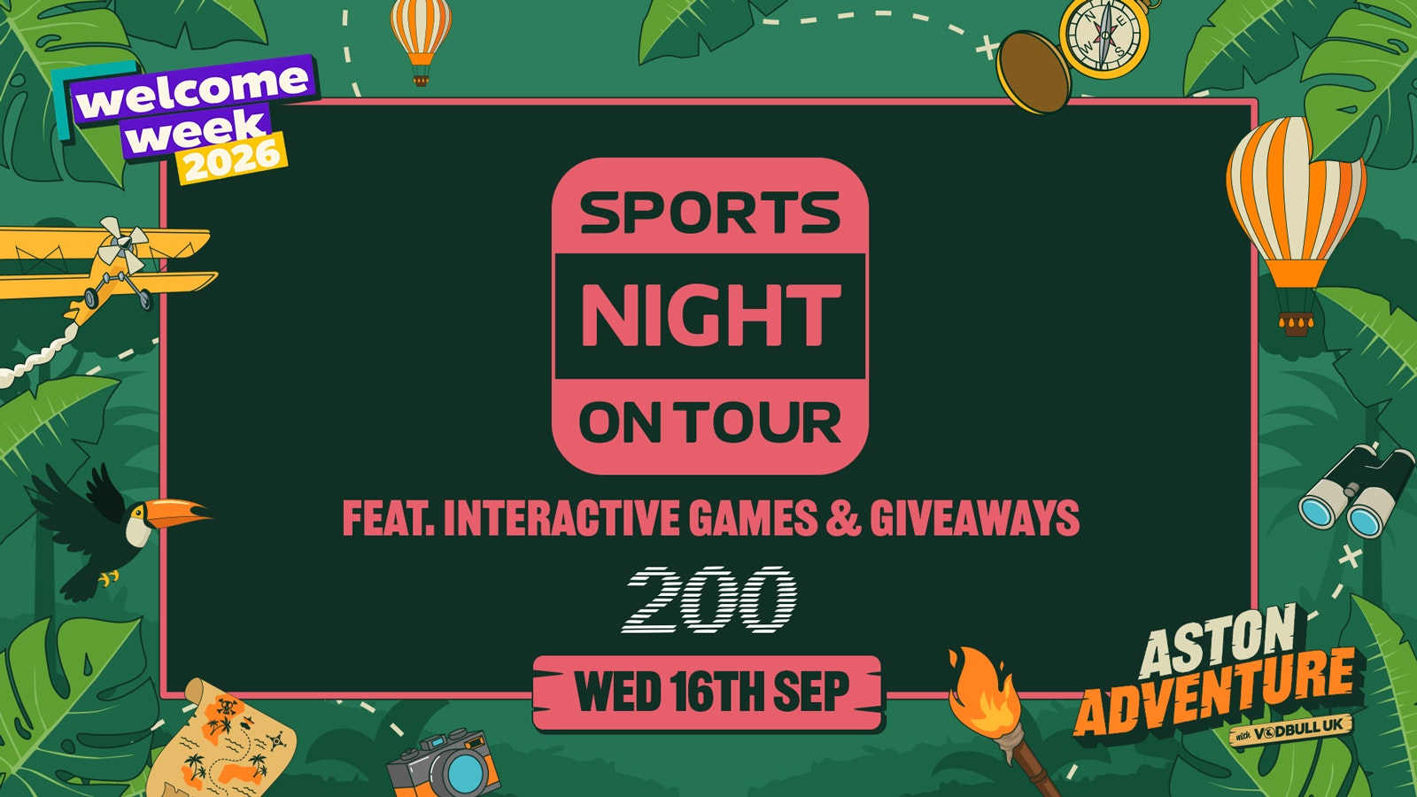 🗺️⭐️”SPORTS NIGHT ON TOUR” ⭐️🗺️ DAY FIVE of the OFFICIAL Aston Adventure WELCOME WEEK PACK 2026