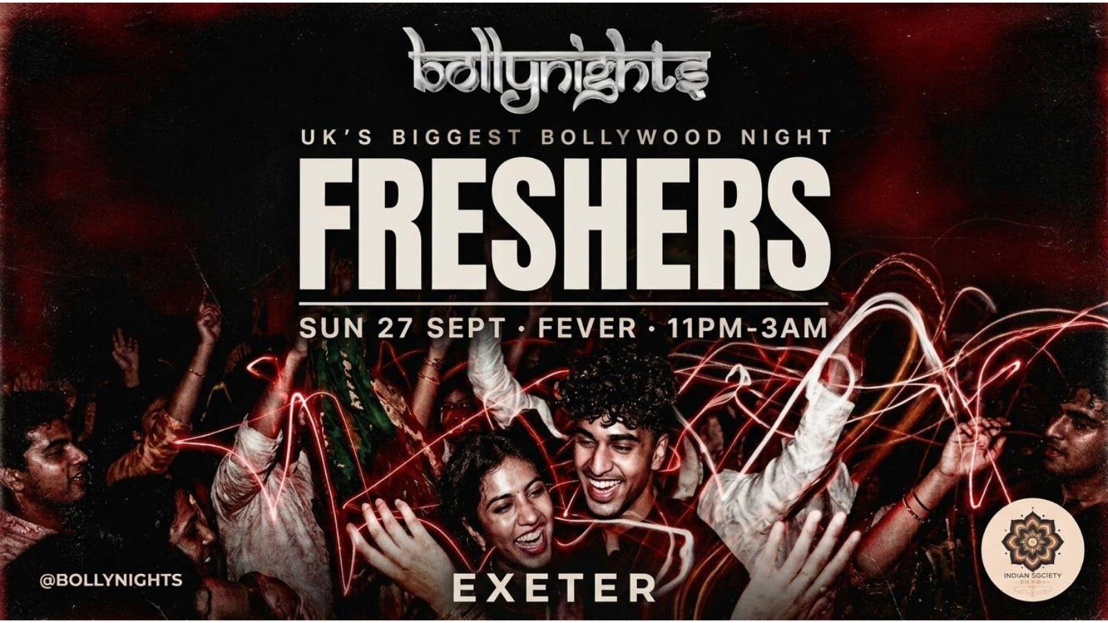 Exeter Bollynights – Freshers Welcome | Sunday 27th September | Fever Nightclub