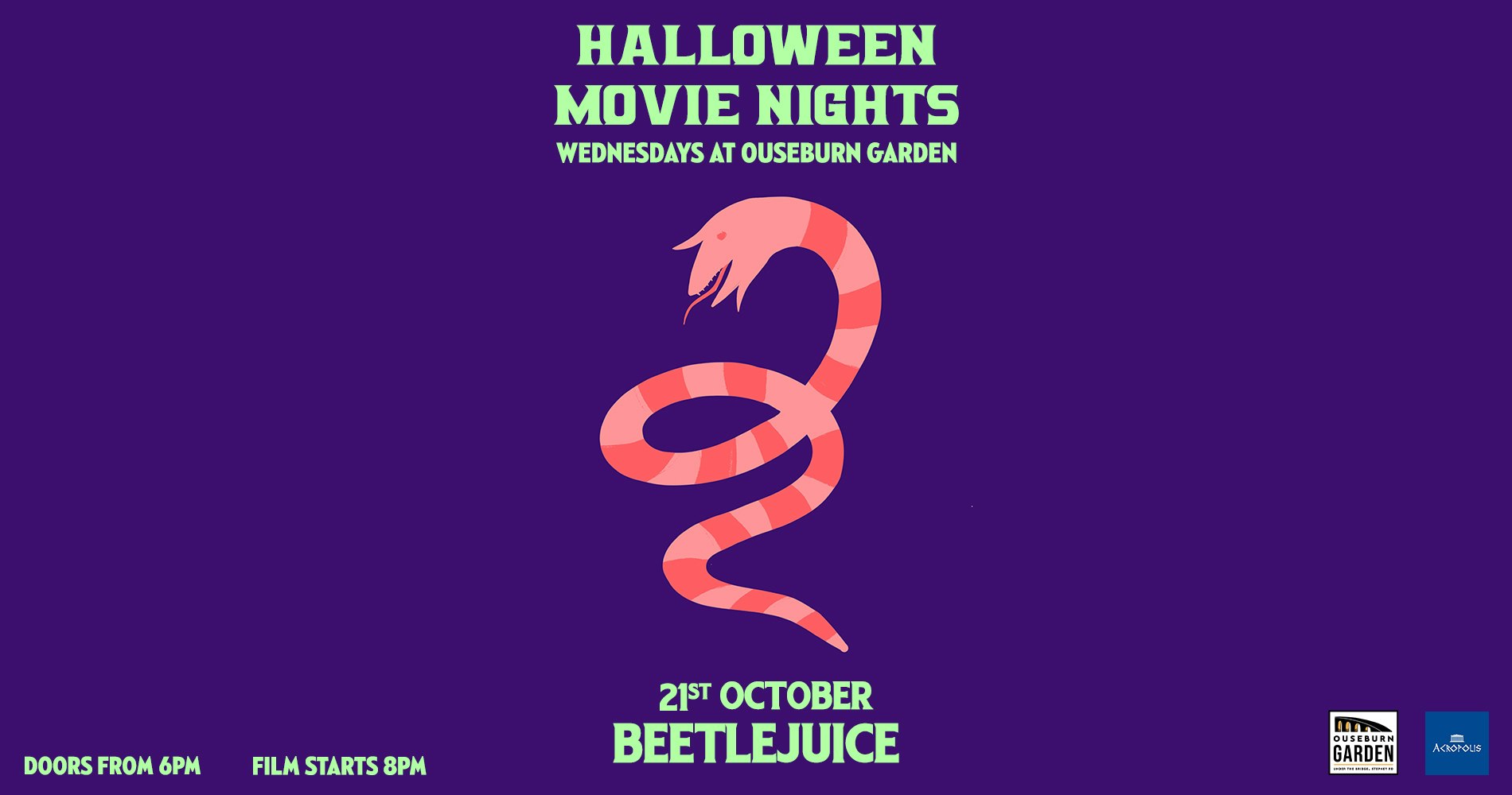 🎃 Halloween Movie Month at Ouseburn Garden – (Beetlejuice)