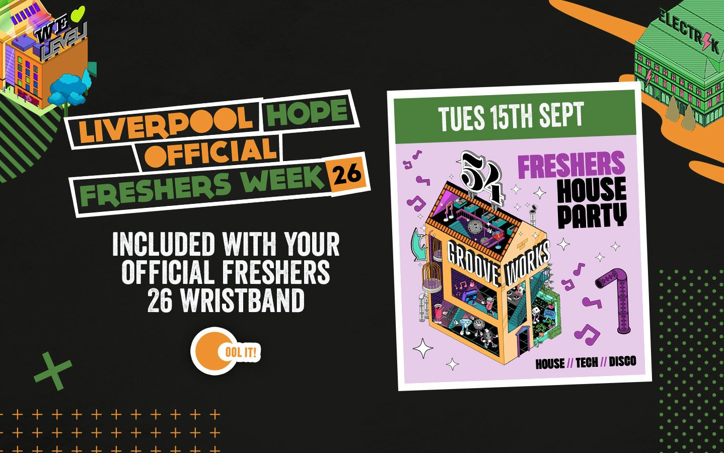 OFFICIAL HOPE FRESHERS DAY 4 – GROOVEWORKS  🪅🎶🪩  – FRESHERS HOUSE PARTY – LIVERPOOL’S BIGGEST FRIDAY NIGHT… BUT ON A TUESDAY!
