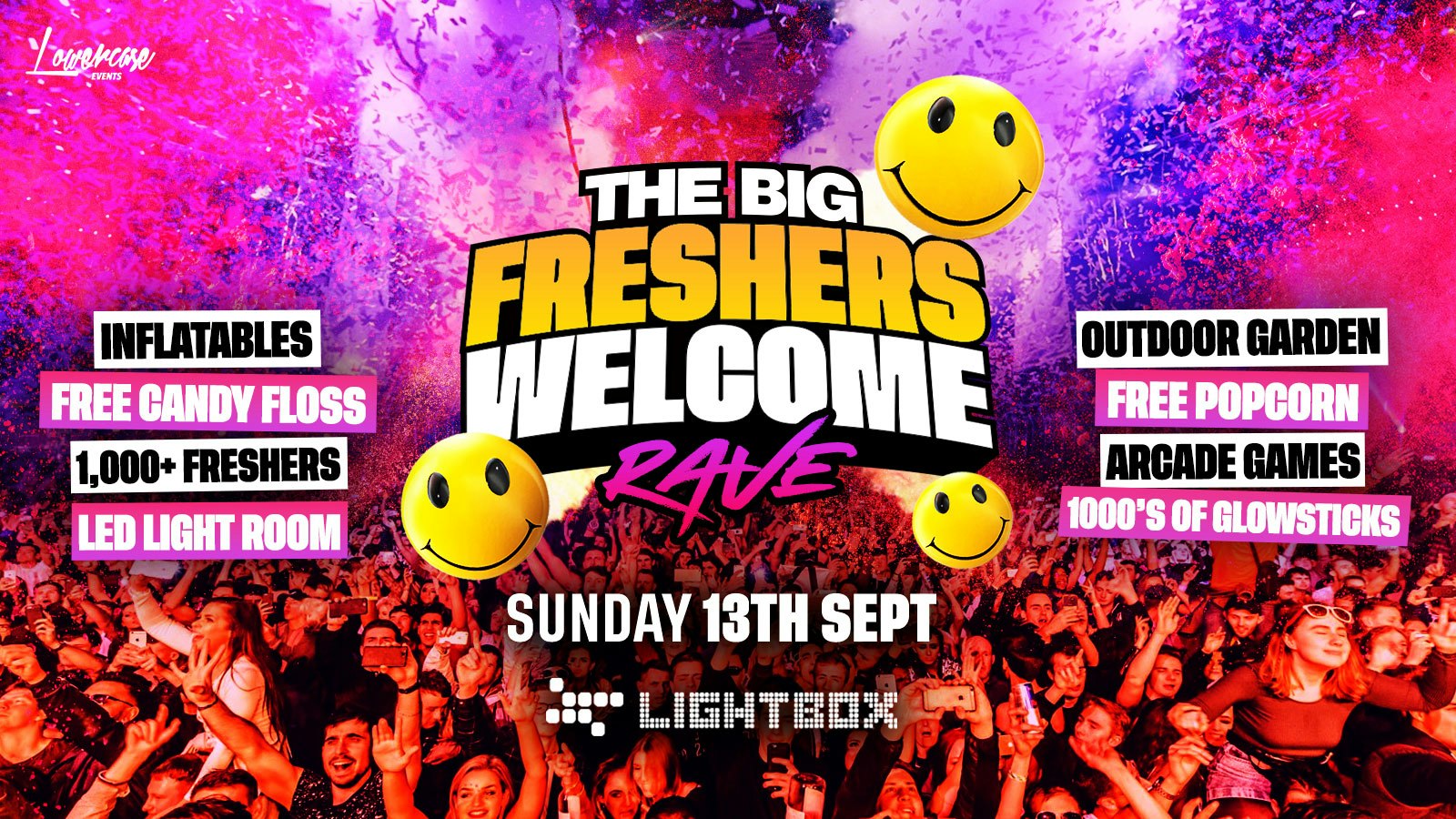 THE BIG FRESHERS WELCOME RAVE @ LIGHTBOX! 🎉 – LONDON FRESHERS WEEK 2026