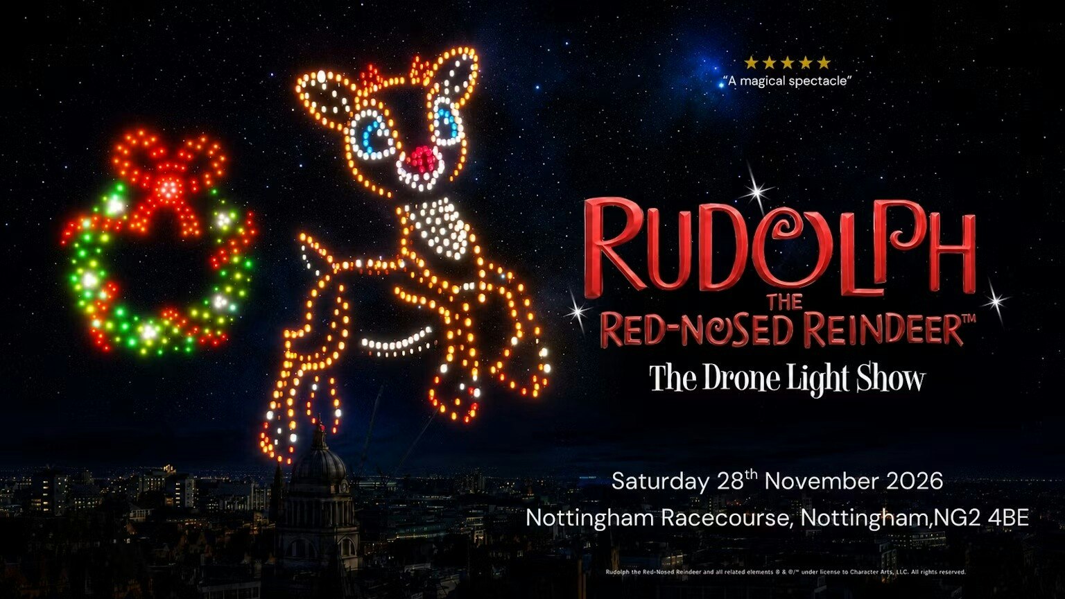 Rudolph the Red Nosed Reindeer: The Drone Light Show – Nottingham