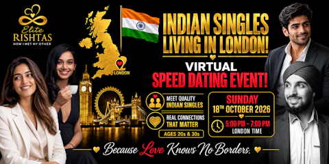 Online Speed Dating | For Indian Singles in London, UK (Ages 20s-30s)