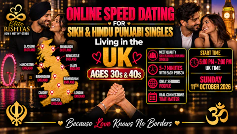 Online Speed Dating | For Sikh & Hindu Punjabi Singles in their 30s & 40s
