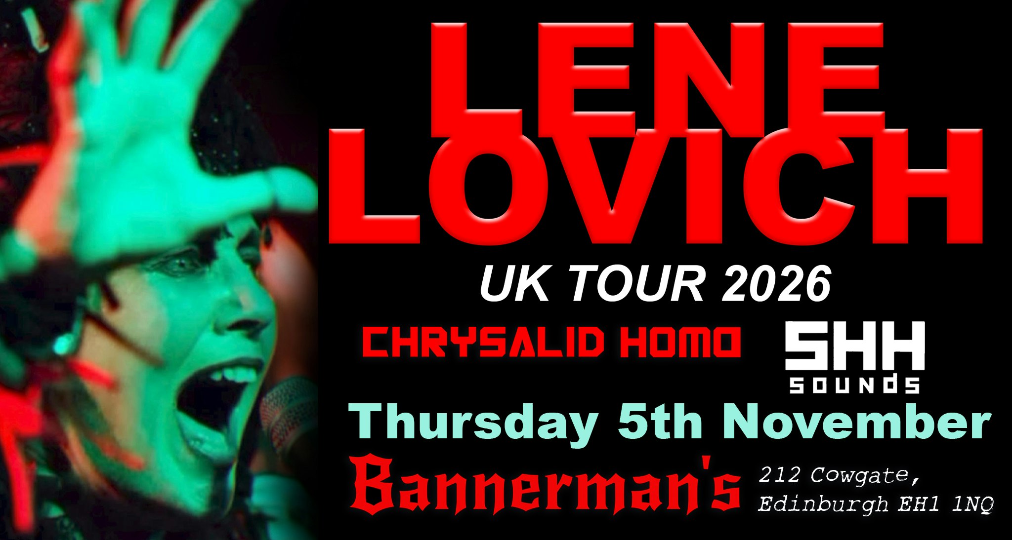 LENE LOVICH + CHRYSALID HOMO & SHH SOUNDS – EDINBURGH