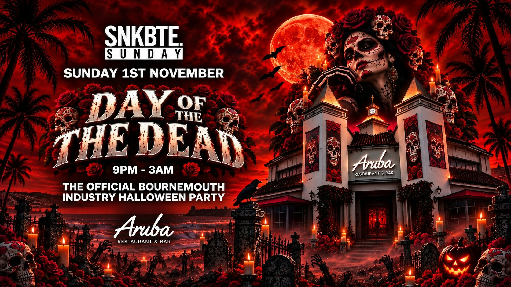 Halloween Day Of The Dead II Snakebite Sunday @Aruba 01.11.26