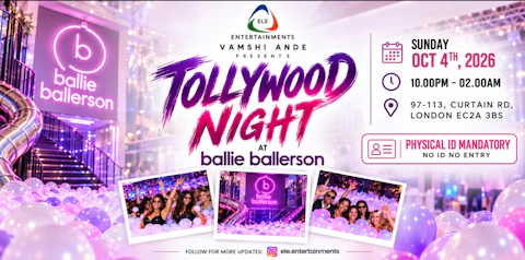 Tollywood Night at Ballie Ballerson by ELE ENTERTAINMENTS