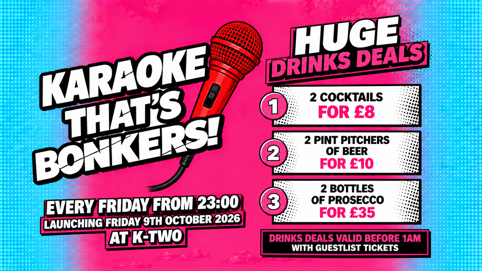Karaoke That’s Bonkers – Guestlist Sign Up