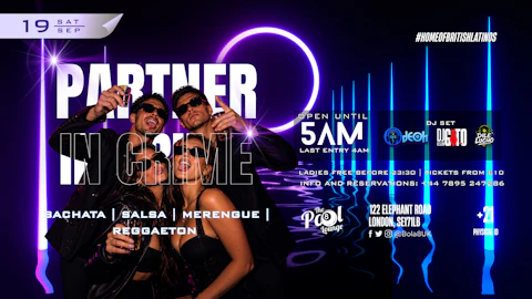 PARTNERS IN CRIME - Saturday Latin Party in London