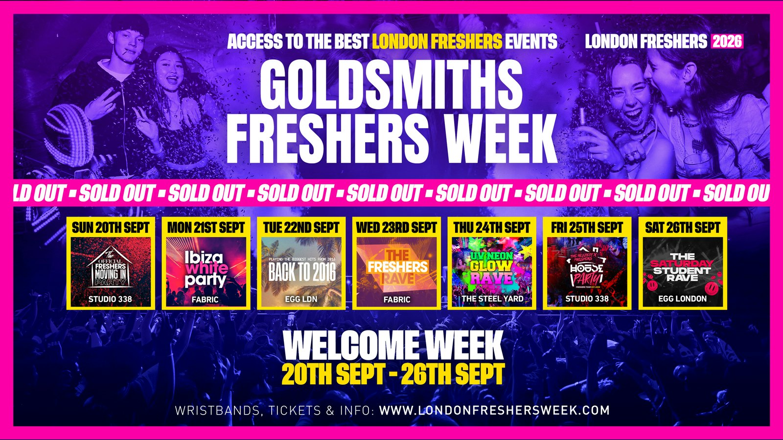 Goldsmiths, University of London Freshers – London Freshers Week 2026 – [Welcome Week]