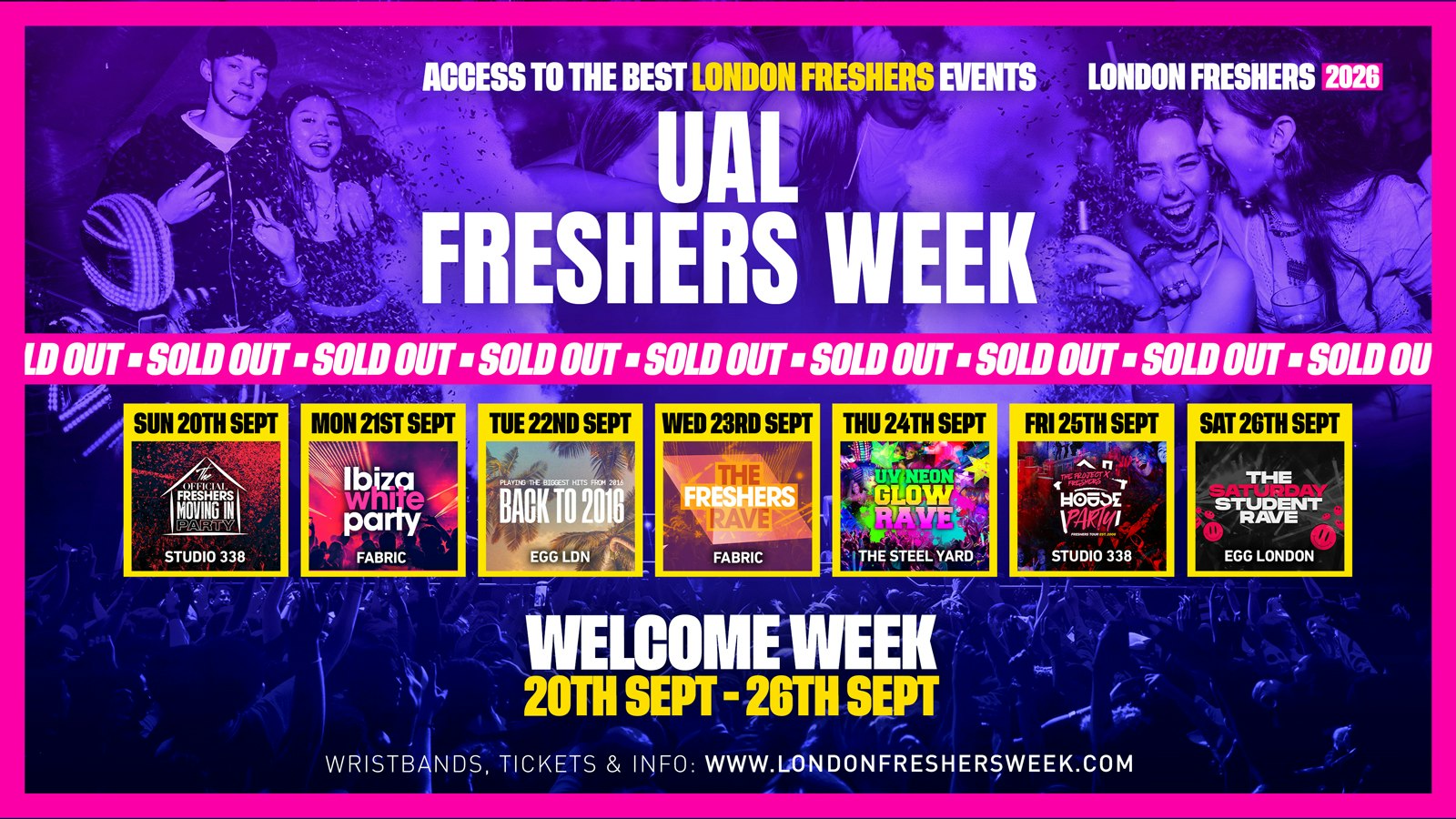 UAL – University of the Arts London Freshers – London Freshers Week 2026 – [Welcome Week]