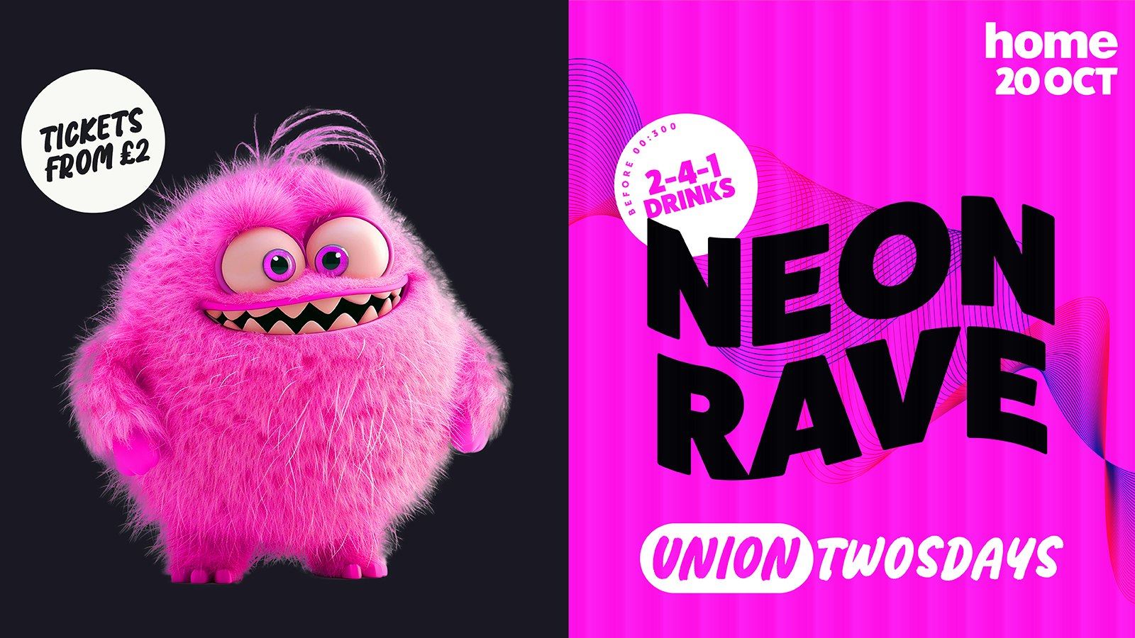 Union Twosdays Presents: NEON RAVE ⚡✨