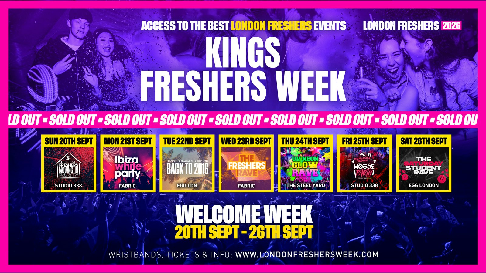 KCL – King’s College London Freshers – London Freshers Week 2026 – [Welcome Week]