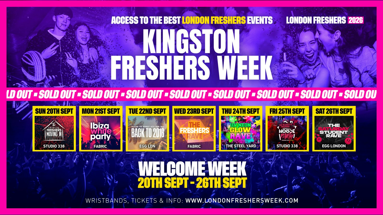 Kingston University Freshers – London Freshers Week 2026 – [Welcome Week]