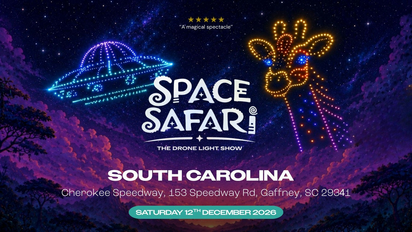 Space Safari Drone Light Show – South Carolina