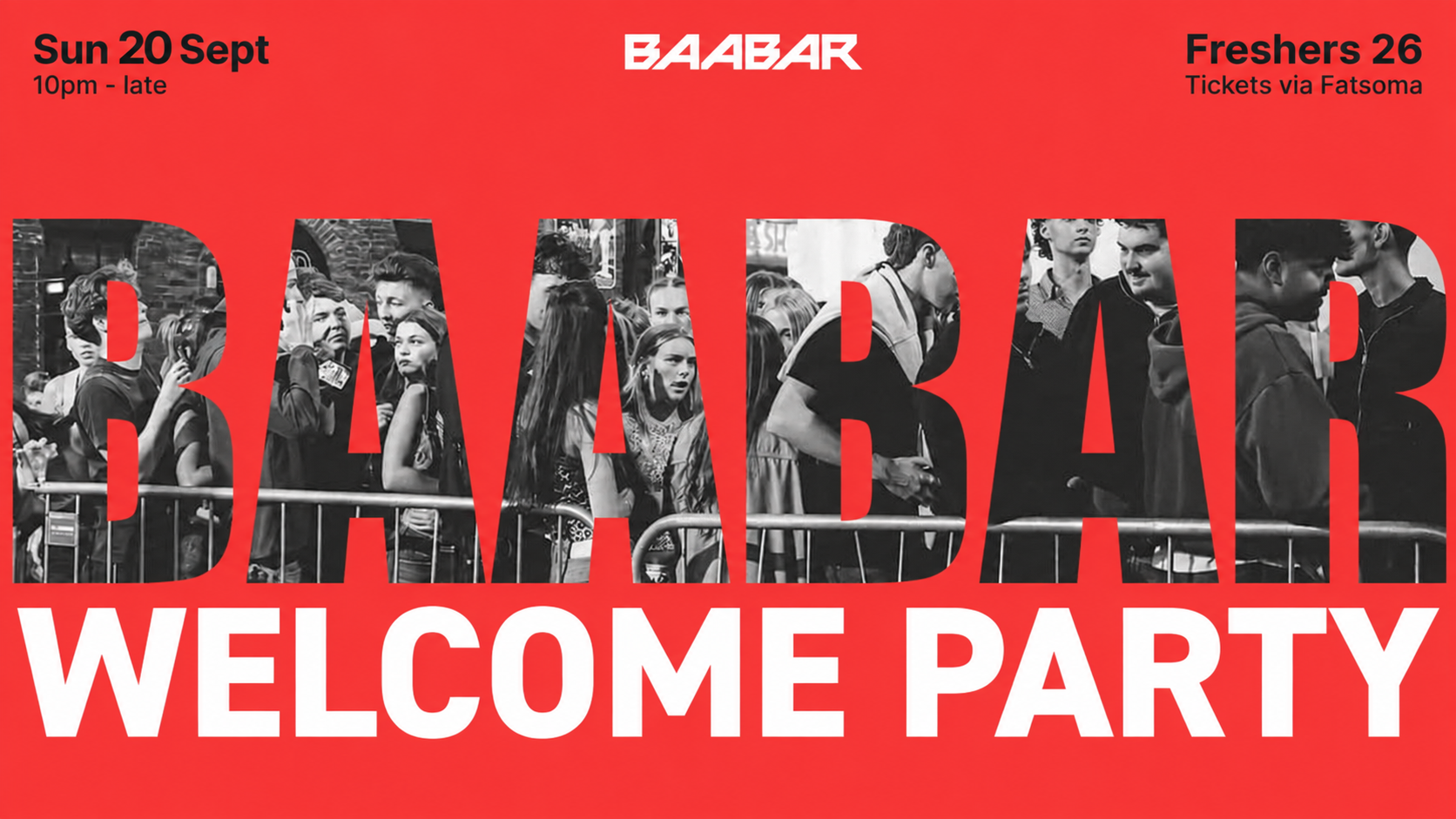 Baa Bar Free welcome party – 500 free tickets up for grabs  Sunday 20th September