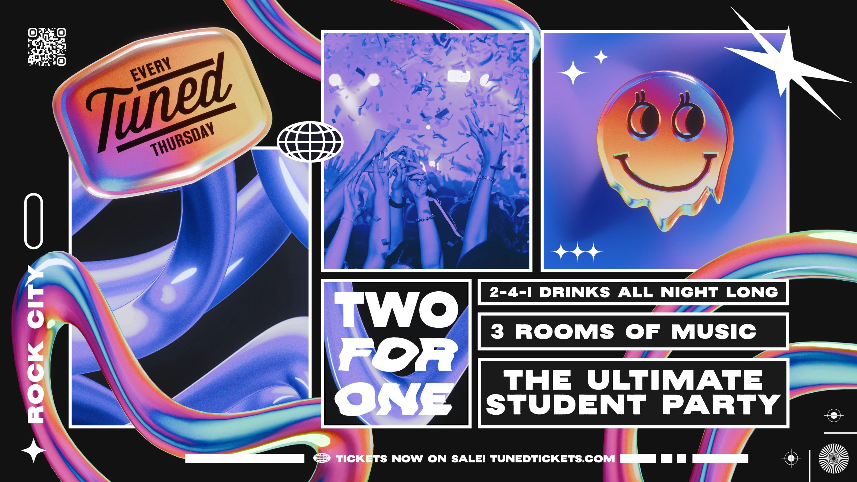 Tuned – Nottingham’s Biggest Student Night – 2-4-1 Drinks All Night Long – (inc Silent Disco In Beta Room) 17/09/26