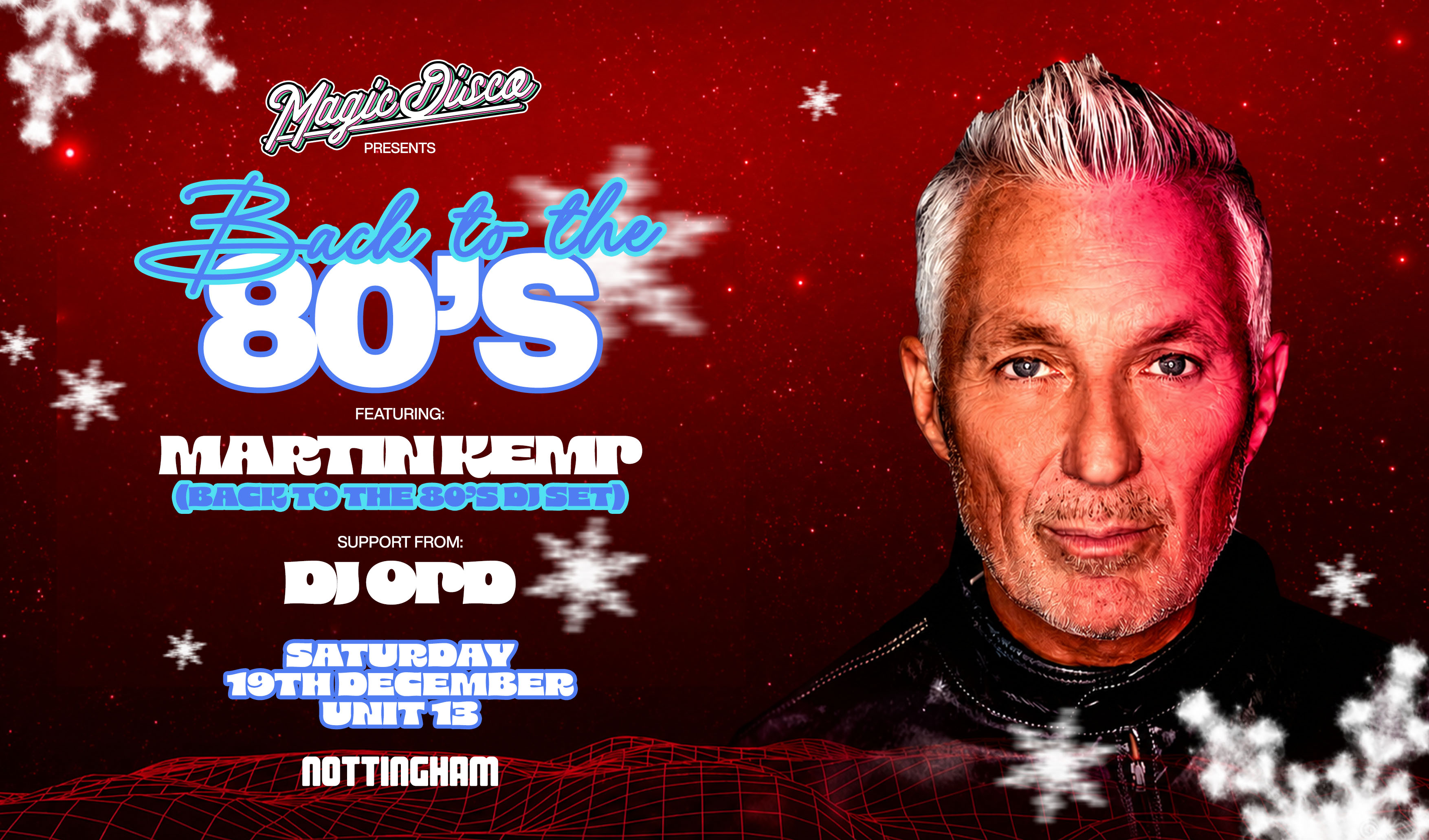 Martin Kemp’s Back To The 80’s Xmas Party – Nottingham