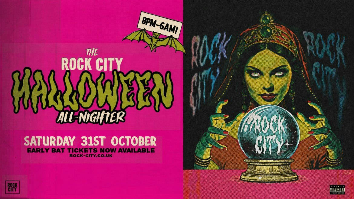 The Rock City Halloween All-Nighter 8PM-6AM – Nottingham’s Biggest Halloween Party – 31/10/26