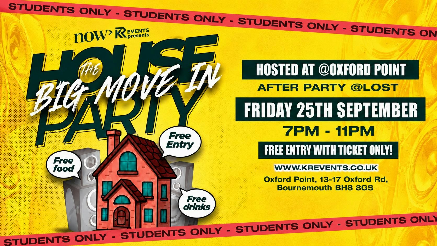 The Big Move In House 🏠 Party hosted at Oxford Point (students only event)