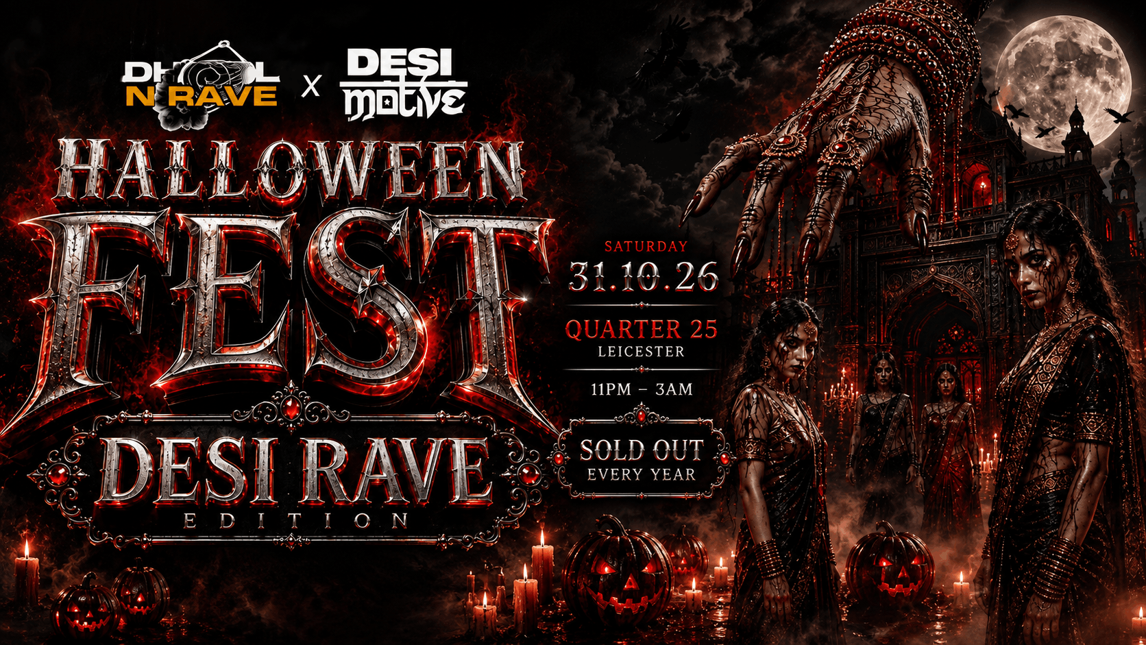 🎃 HALLOWEEN FEST 2026: THE DESI RAVE | DHOL N RAVE × DESI MOTIVE