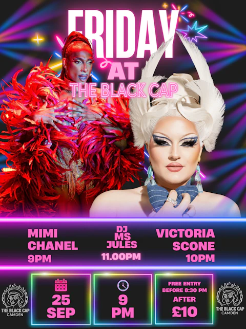 Friday at The Black Cap with Victoria Scone and Mimi Chanel