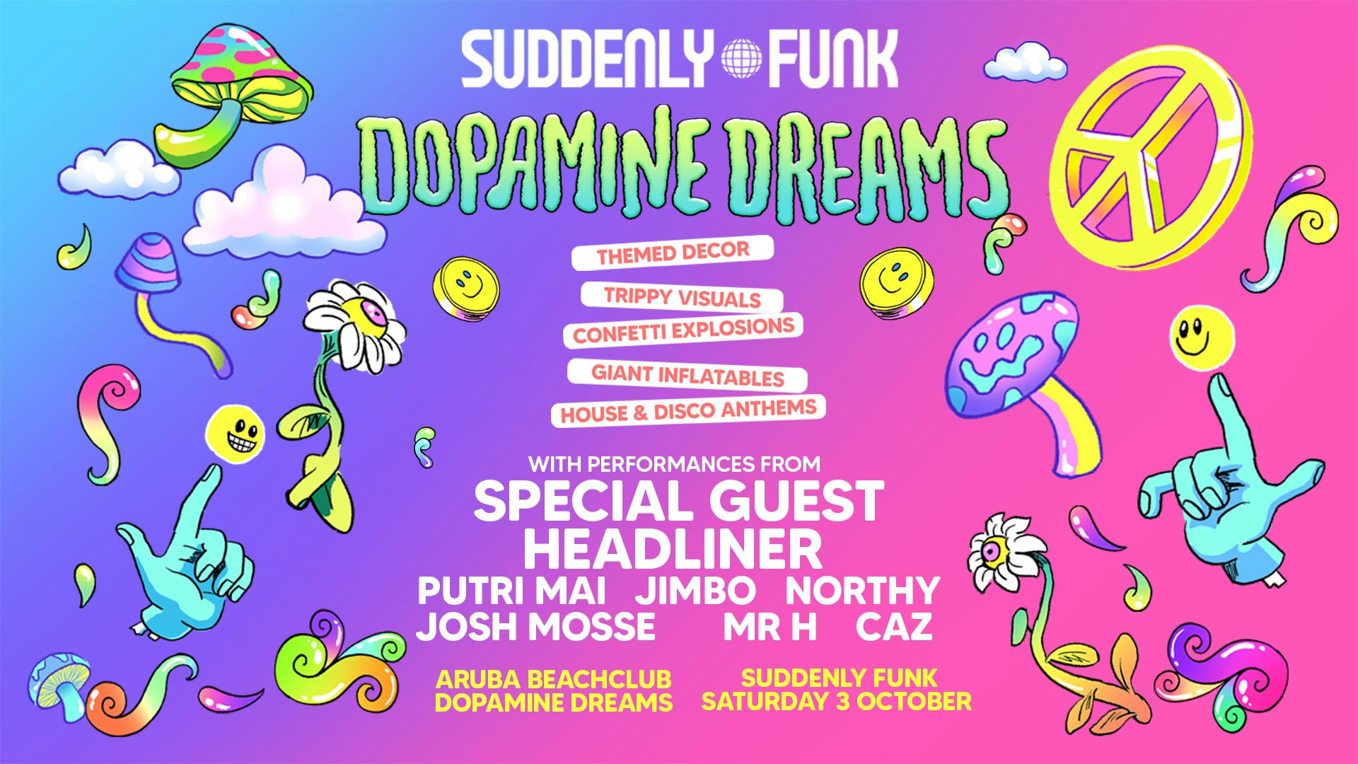 Suddenly Funk Presents Dopamine Dreams @ Aruba 03.10.26