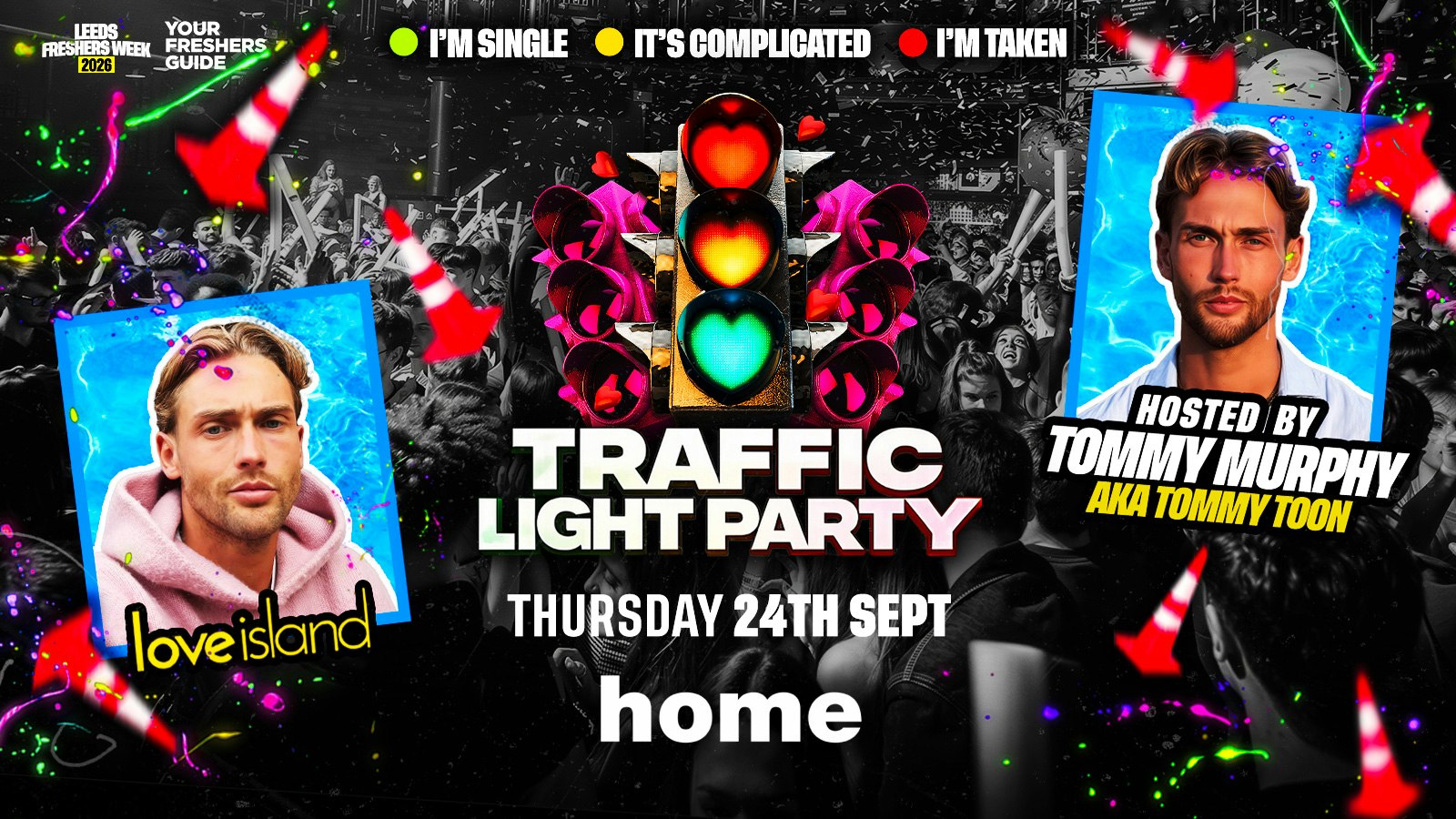 The Official Freshers Traffic Light Party Hosted by Tommy ‘Toon’ Murphy | Leeds Freshers 2026