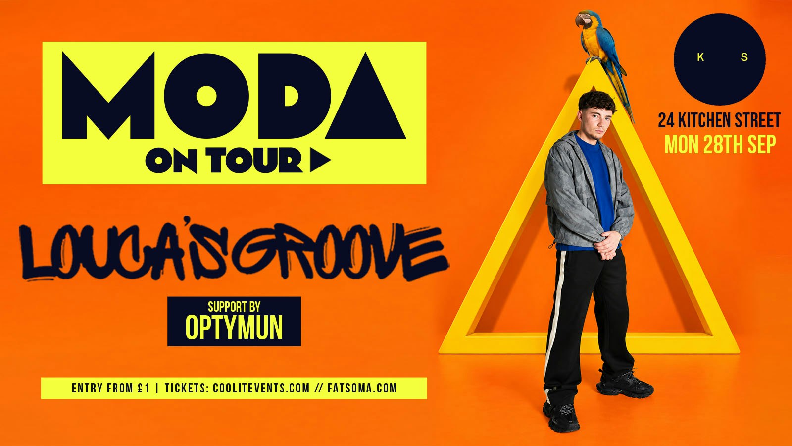 MODA 🔊🪩  ON TOUR🪅 LOUCAS GROOVE + SUPPORT 🟠 PART 1 : 24 KITCHEN STREET // MODA INTIMATE RAVE SERIES – 80% SOLD OUT