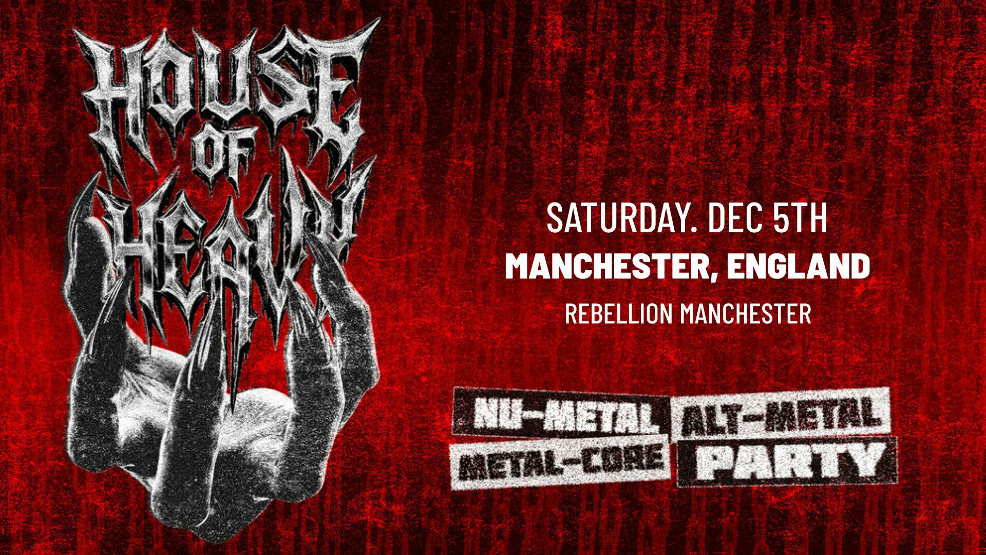 House of Heavy | Nu Metal + Metalcore DJ Night
