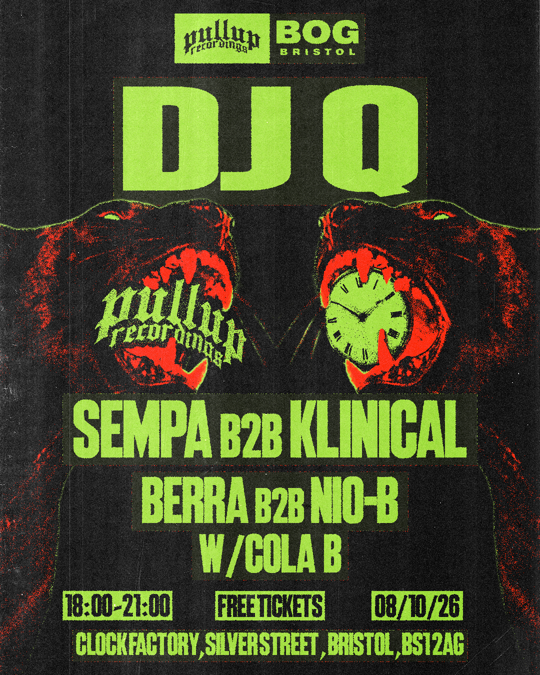 BOG x Pull-Up Recordings: DJ Q, Sempa B2B Klinical & More