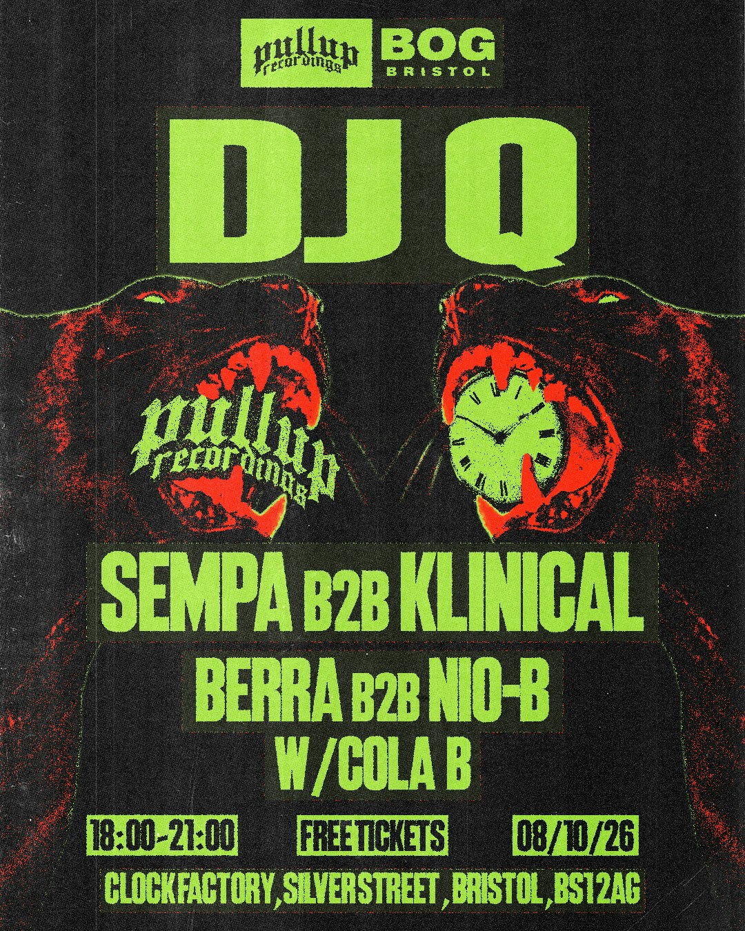 BOG x PullUp Recordings: DJ Q, Sempa B2B Klinical & More