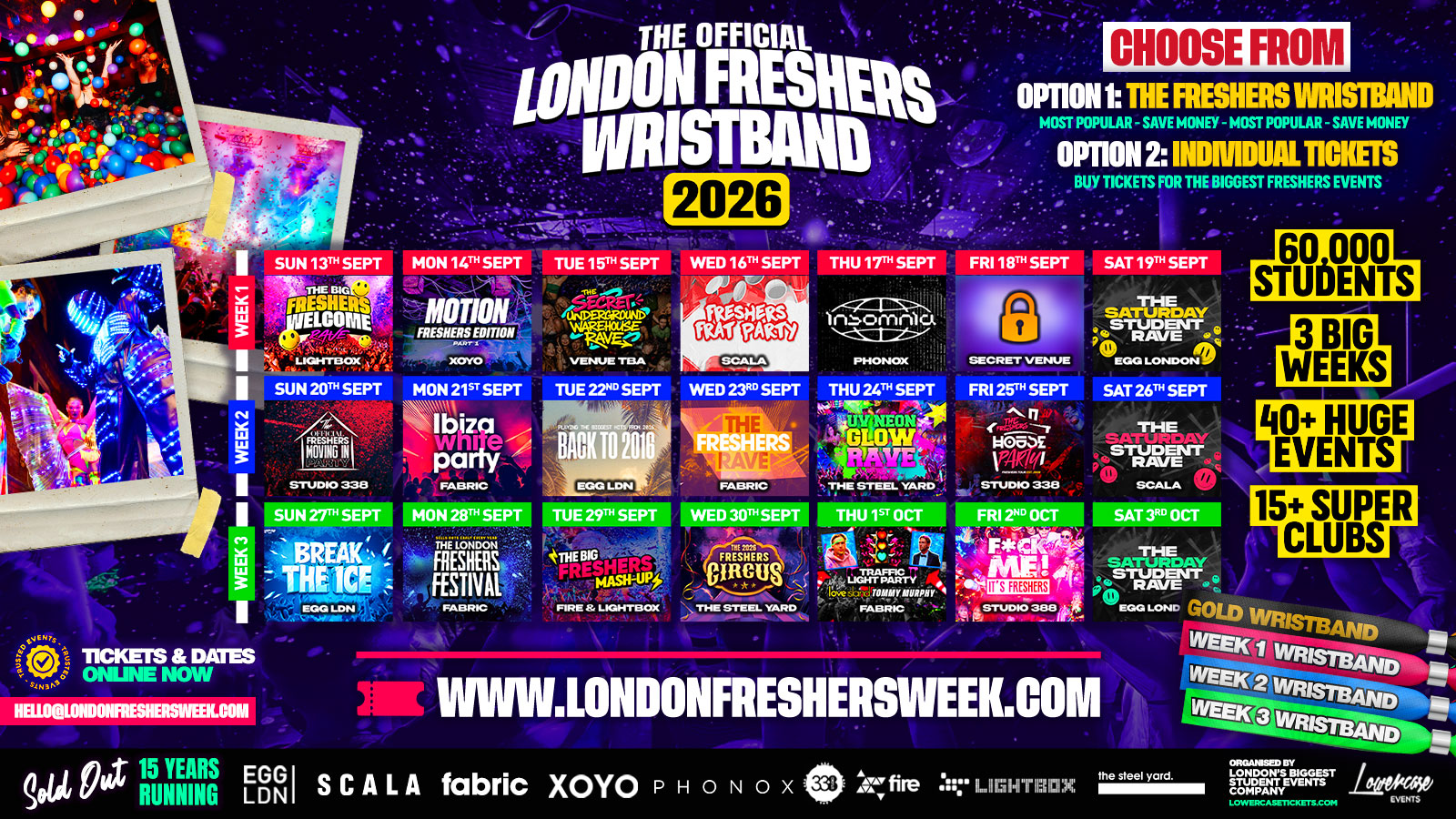 THE OFFICIAL LONDON FRESHERS WRISTBAND 2026 🔥 SOLD OUT THE LAST 15 YEARS ⚠️