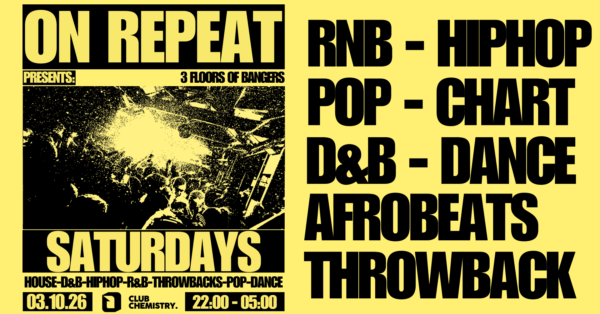 ON REPEAT 2 FLOORS OF BANGERS | Skip The Headliner Prices + £2.50 drinks