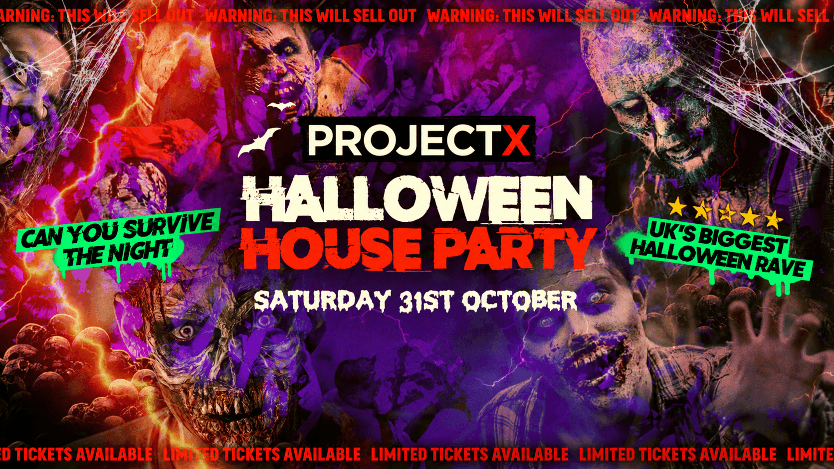 Project X Halloween House Party | Coventry Freshers 2026 & Warwick Freshers 2026 – First 100 Tickets £1! 🤯