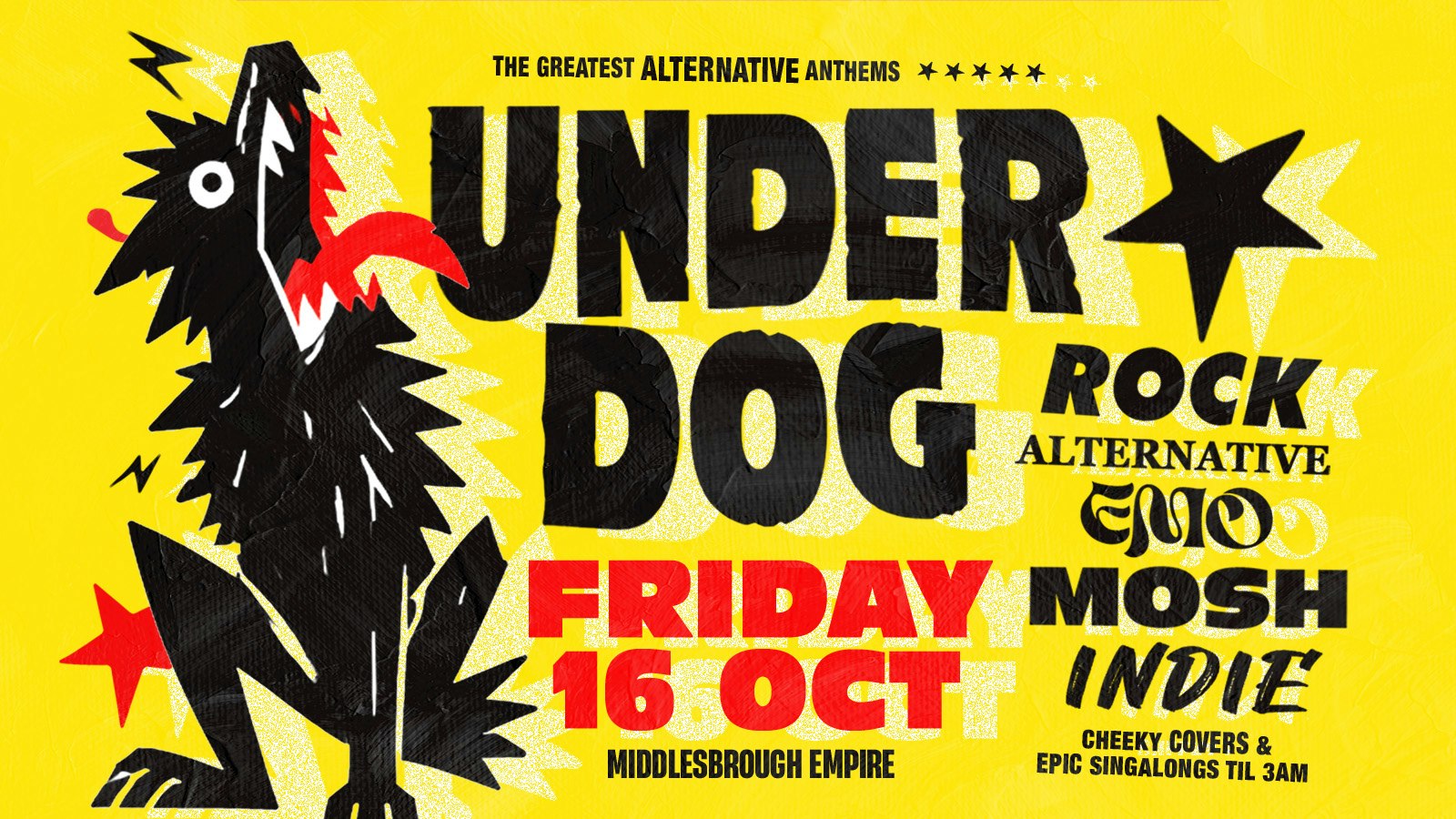 Underdog Alt, Mosh & Emo Night – Middlesbrough