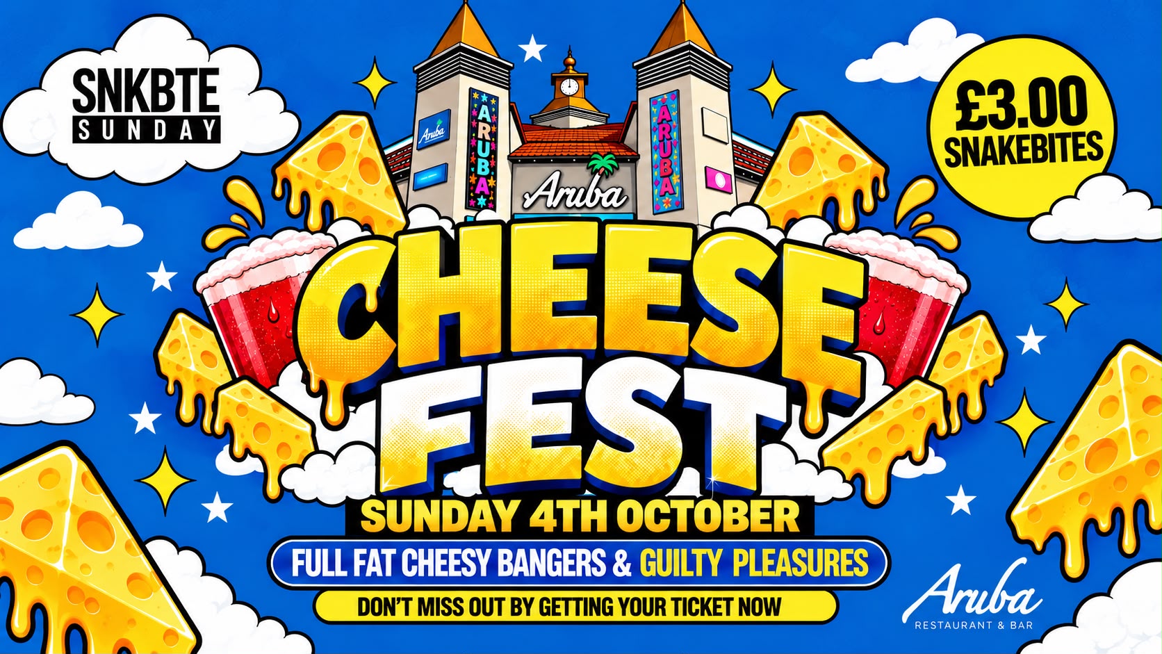 Snakebite Sunday • Cheese Fest @Aruba 04.10.26